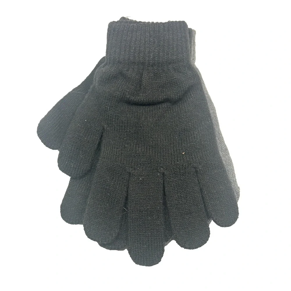 NEW time and tru womens 2 pairs winter gloves‎ black & grey